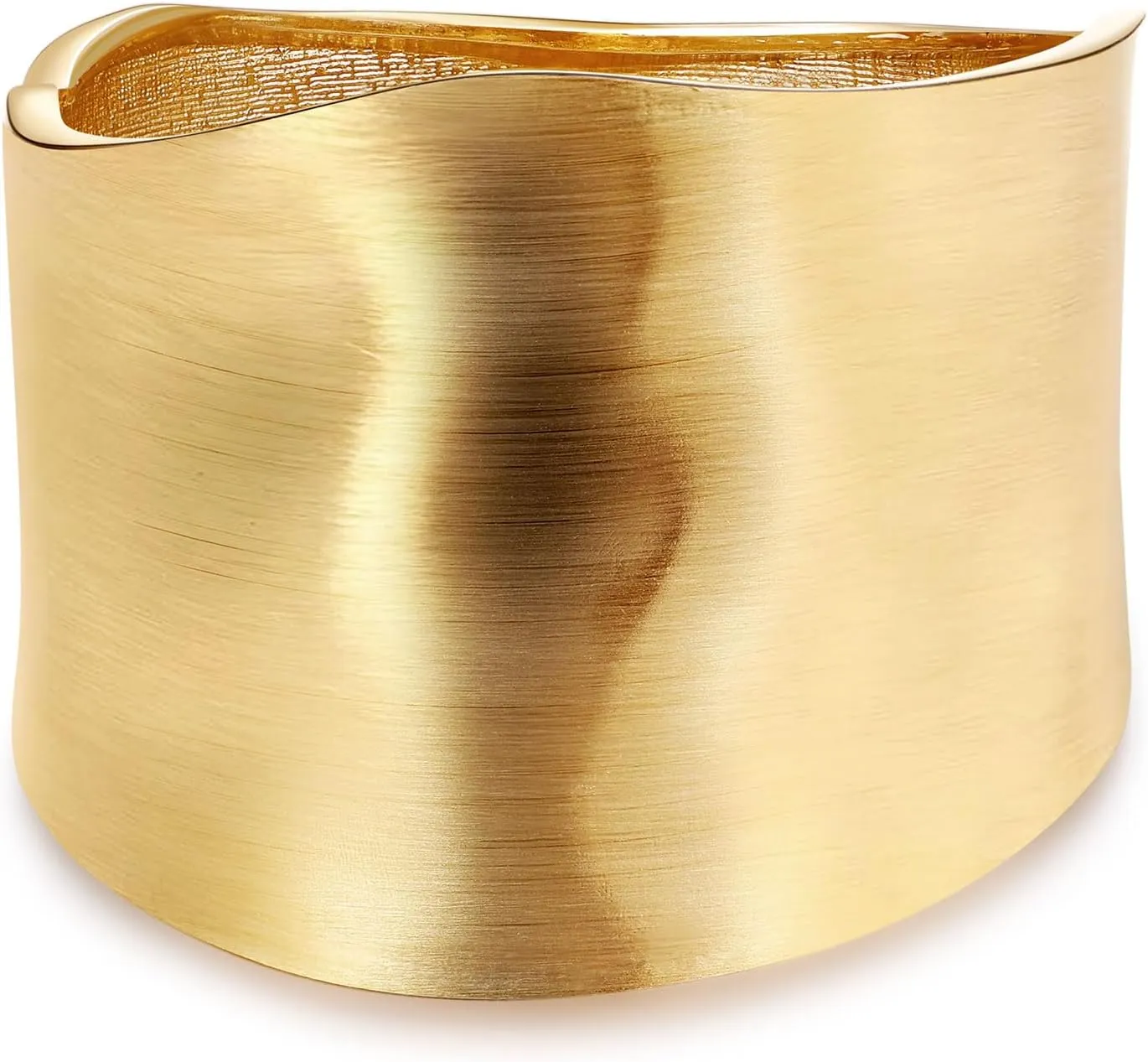 18K Gold Plated Wide Chunky Gold Bangle Bracelets for Women Cuff Wrap Bangle Bracelets Minimalist Open Hammered Irregular Wrist Bracelets