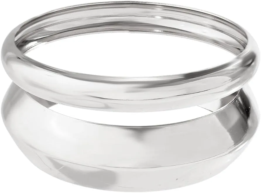 2/3Pcs Chunky Bangle Bracelets Trendy Wide Wrist Cuff Bracelets Dainty Layered Stack Statement Bangle Minimalist Wrist Cuff Bracelets