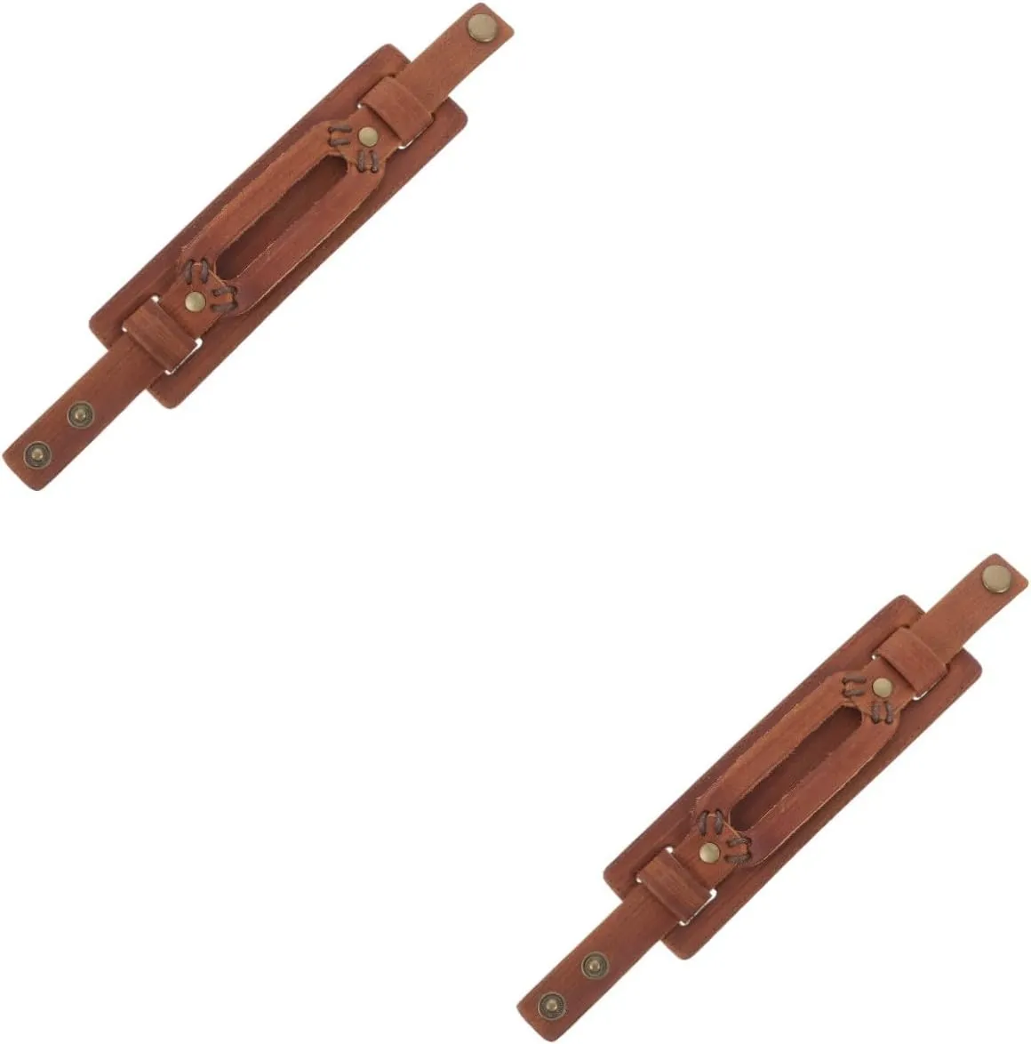 2pcs Punk Wristband Personalized Wristband Wrist Cuff Bracelet Leather Bangle Men Bangles Male Wrist