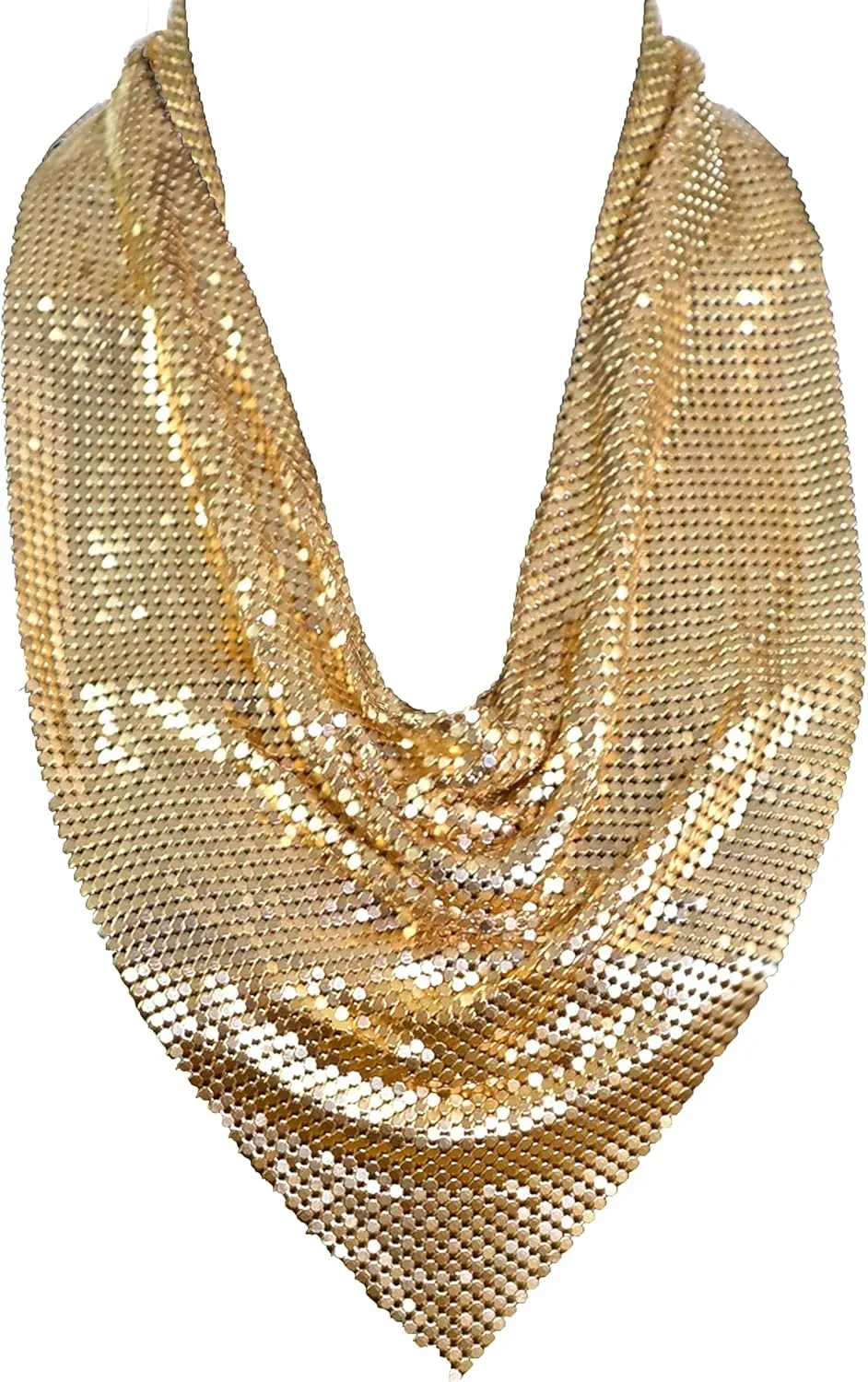 Adjustable Choker Liquid Metal Mesh Statement Necklace for Women in 3 Colors