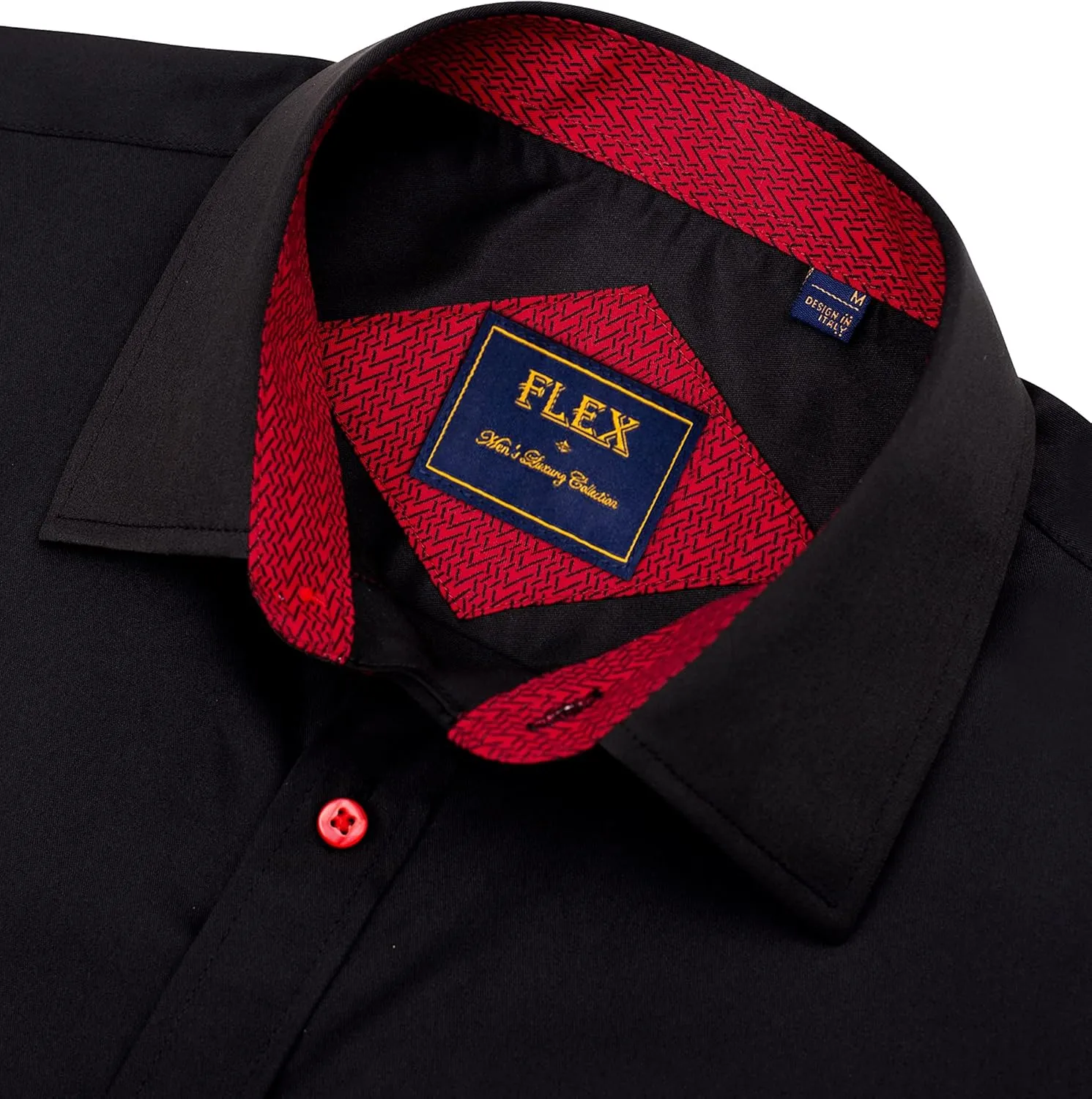Alimens & Gentle Mens Short Sleeve Dress Shirts Wrinkle Free Solid Casual Button Down Shirts with Pocket