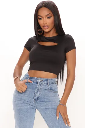 Alora Cut Out Top - Black