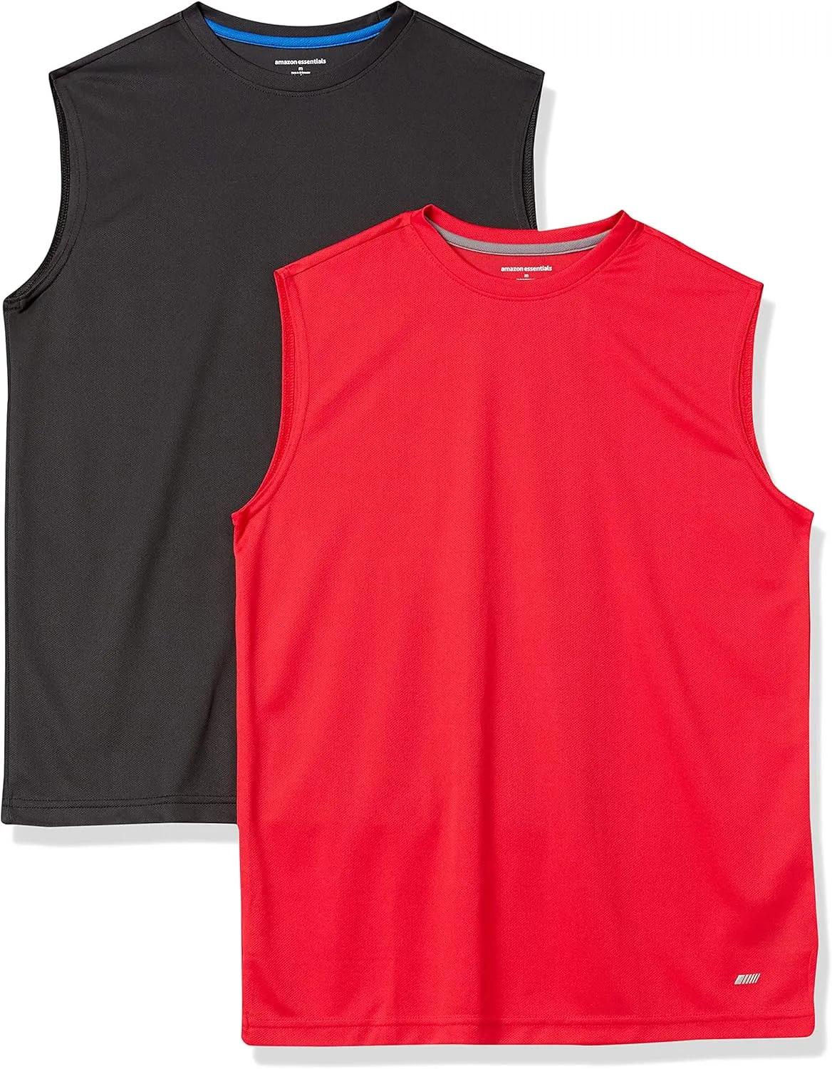 Amazon Essentials Men's Active Performance Tech Muscle Tank, Pack of 2