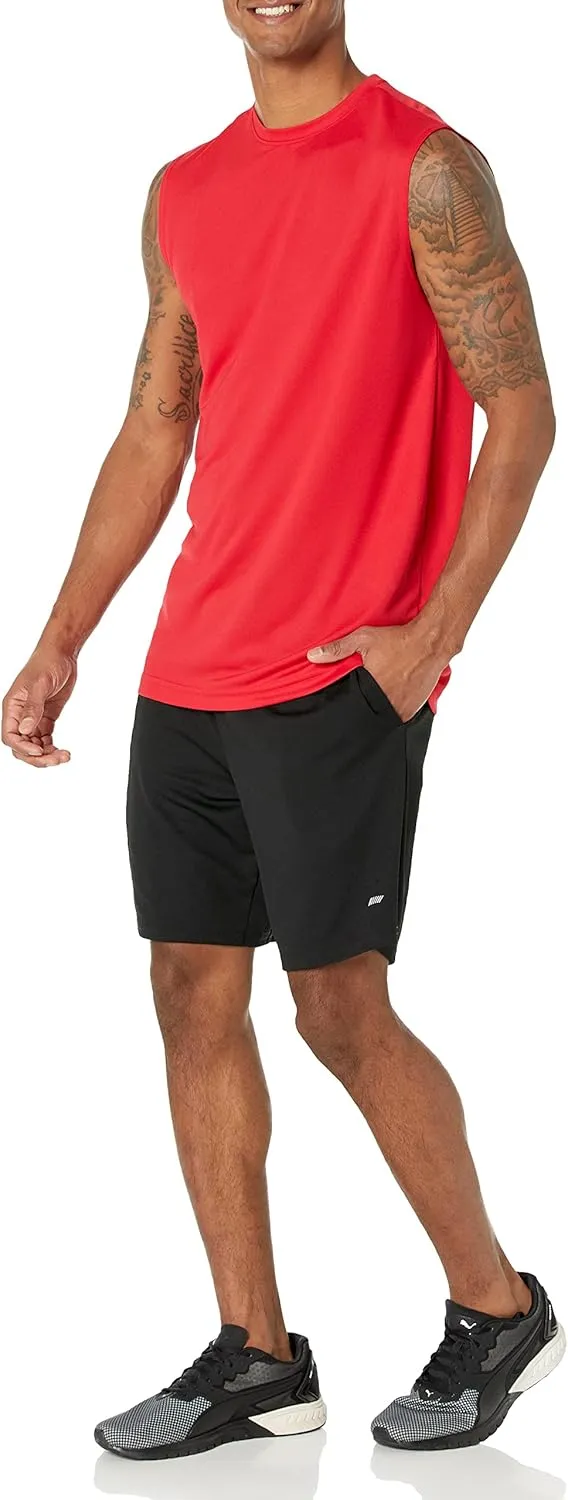 Amazon Essentials Men's Active Performance Tech Muscle Tank, Pack of 2
