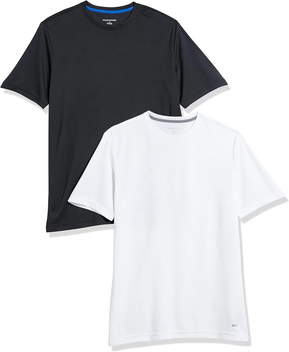 Amazon Essentials T-Shirts for Men, Active Performance Tech, Available in Big & Tall, Pack of 2