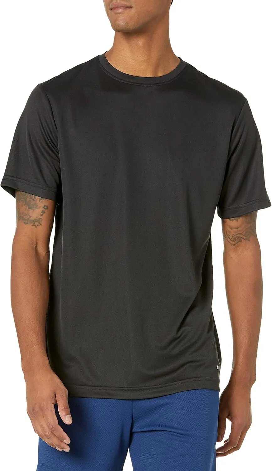 Amazon Essentials T-Shirts for Men, Active Performance Tech, Available in Big & Tall, Pack of 2