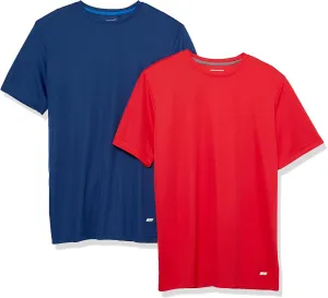 Amazon Essentials T-Shirts for Men, Active Performance Tech, Available in Big & Tall, Pack of 2