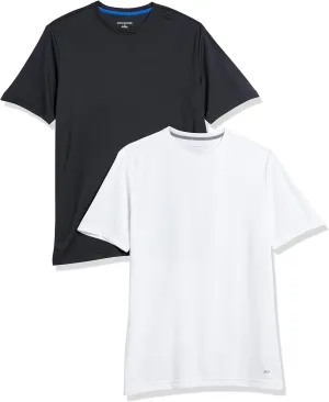 Amazon Essentials T-Shirts for Men, Active Performance Tech, Available in Big & Tall, Pack of 2