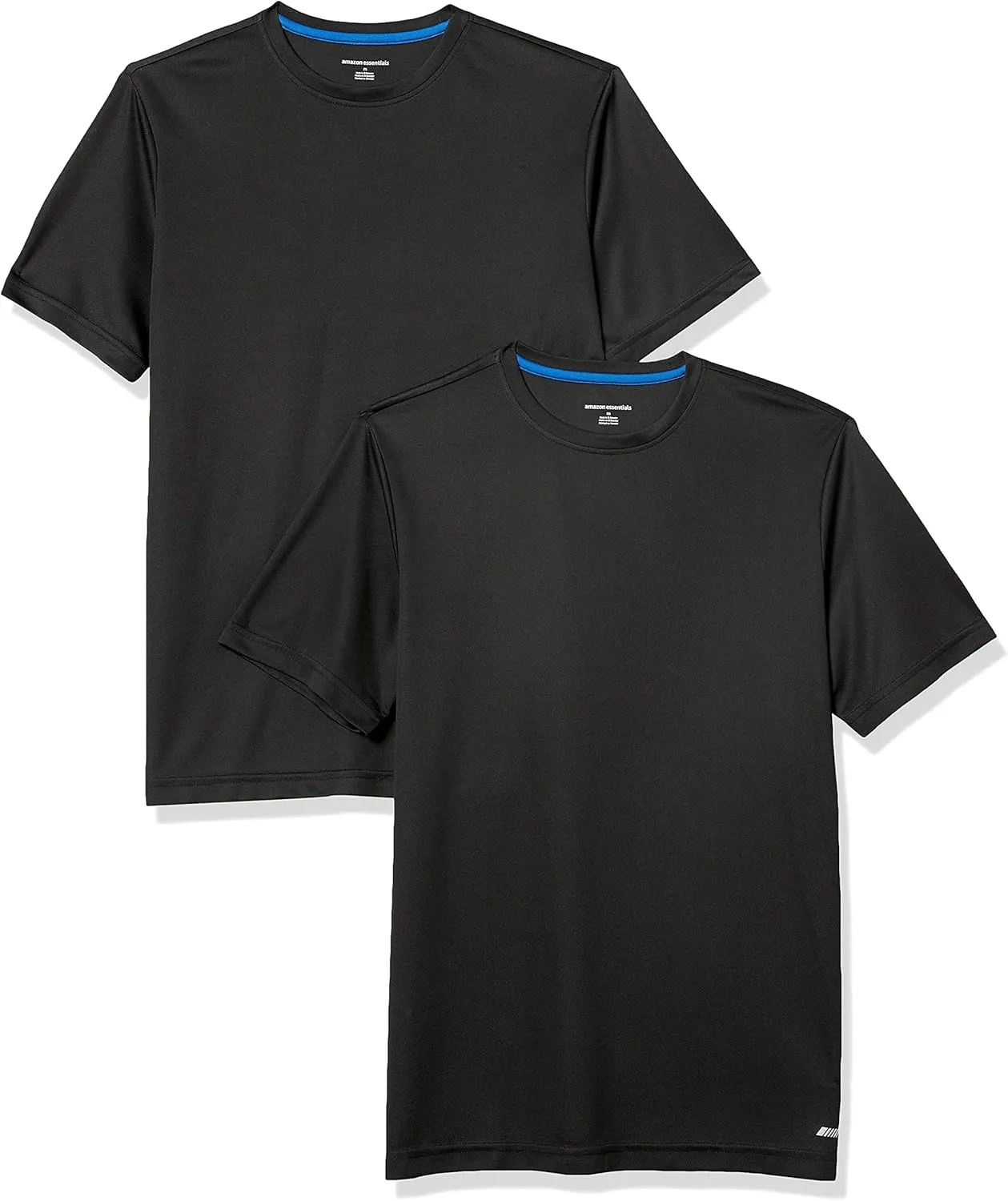 Amazon Essentials T-Shirts for Men, Active Performance Tech, Available in Big & Tall, Pack of 2