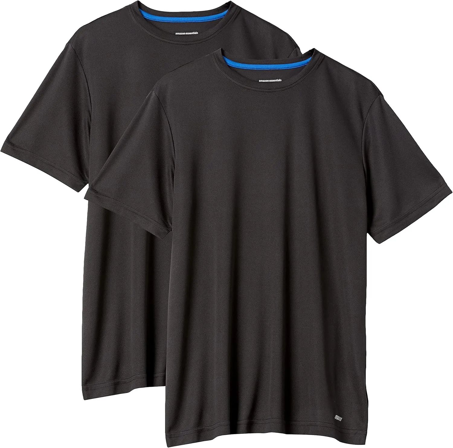 Amazon Essentials T-Shirts for Men, Active Performance Tech, Available in Big & Tall, Pack of 2