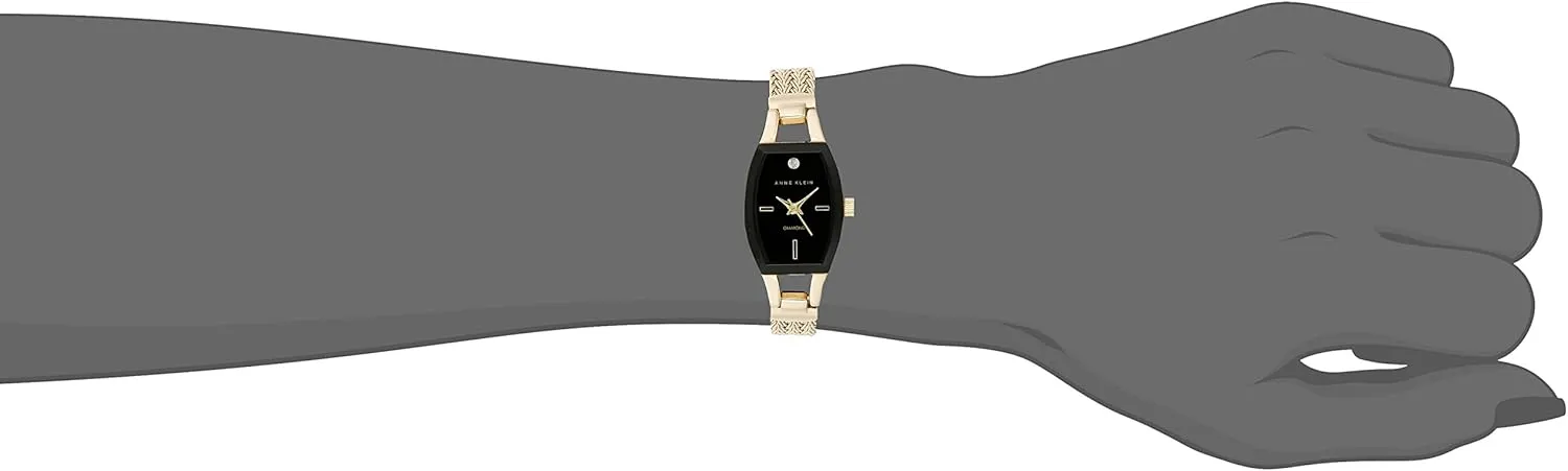 Anne Klein Women's Genuine Diamond Dial Mesh Bracelet Watch