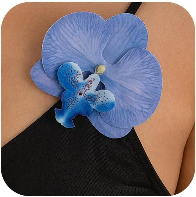 Artificial Flower Brooch Dainty Satin Fabric Flower Brooch Large Flower Brooches Lapel Pins for Women Wedding Party Dance Dress Clothes Accessories Bohemian Hawaii Beach Jewelry