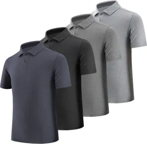 BALENNZ Boy's Golf Polo Shirt School Uniform - Moisture Wicking Athletic Short Sleeve Active Performance Polo Shirts