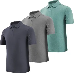 BALENNZ Boy's Golf Polo Shirt School Uniform - Moisture Wicking Athletic Short Sleeve Active Performance Polo Shirts