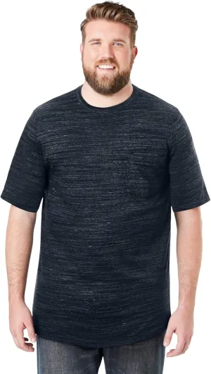 Boulder Creek by Kingsize Men's Big & Tall Heavyweight Pocket Crewneck T-Shirt