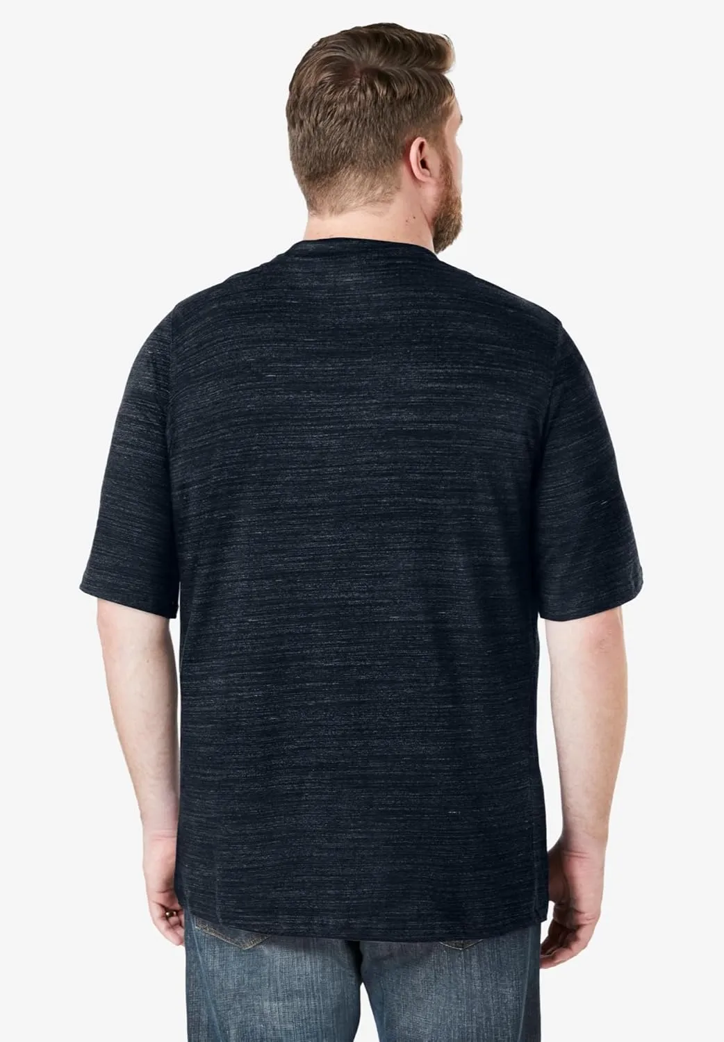 Boulder Creek by Kingsize Men's Big & Tall Heavyweight Pocket Crewneck T-Shirt
