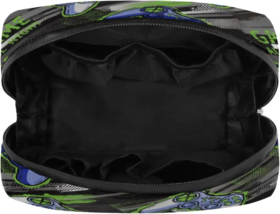 Boys Toiletry Bag Game Theme Waterproof Lightweight Small Kids Dopp Kit Shower Makeup Bag Storage Pouches Medicine Bag for Travel Study Camping Essential