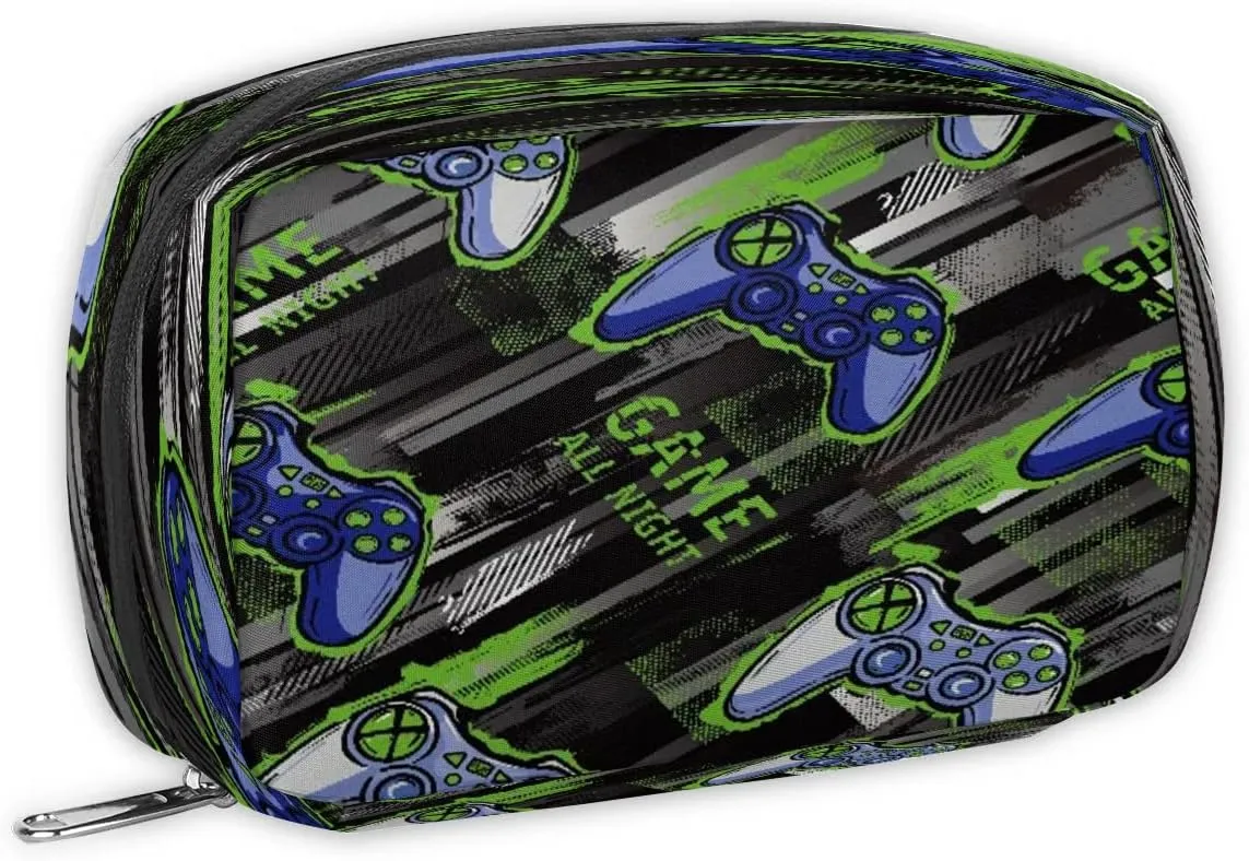 Boys Toiletry Bag Game Theme Waterproof Lightweight Small Kids Dopp Kit Shower Makeup Bag Storage Pouches Medicine Bag for Travel Study Camping Essential