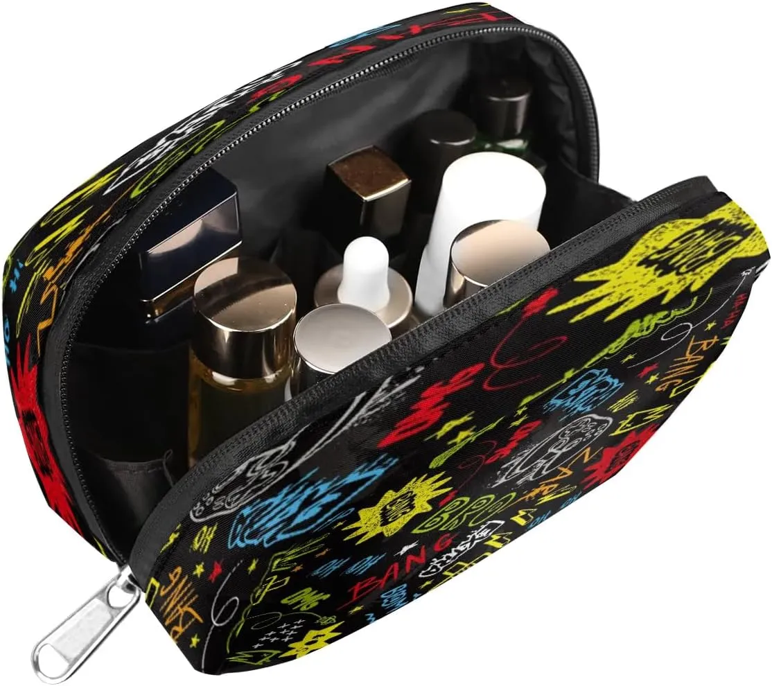 Boys Toiletry Bag Game Theme Waterproof Lightweight Small Kids Dopp Kit Shower Makeup Bag Storage Pouches Medicine Bag for Travel Study Camping Essential