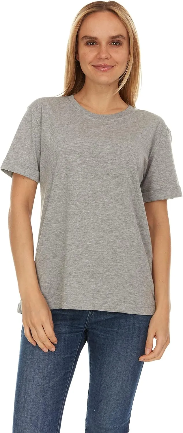 Brix Womens Loose Fit Tee - Shirts Crewneck Cotton Tees.