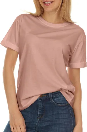 Brix Womens Loose Fit Tee - Shirts Crewneck Cotton Tees.