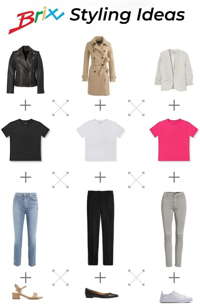 Brix Womens Loose Fit Tee - Shirts Crewneck Cotton Tees.