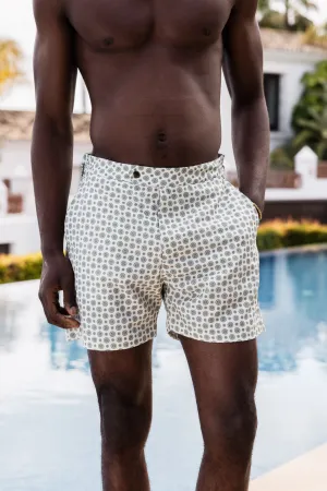 Capo BUCKLE Side Adjuster Swim Short - Geometric Print