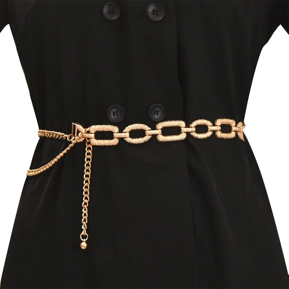 Casual Punk Trim Slim Metal Chain Waist Chain Skirt