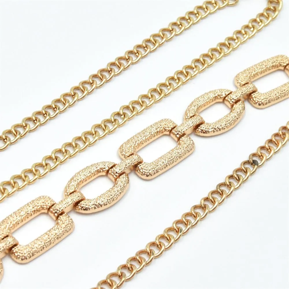 Casual Punk Trim Slim Metal Chain Waist Chain Skirt