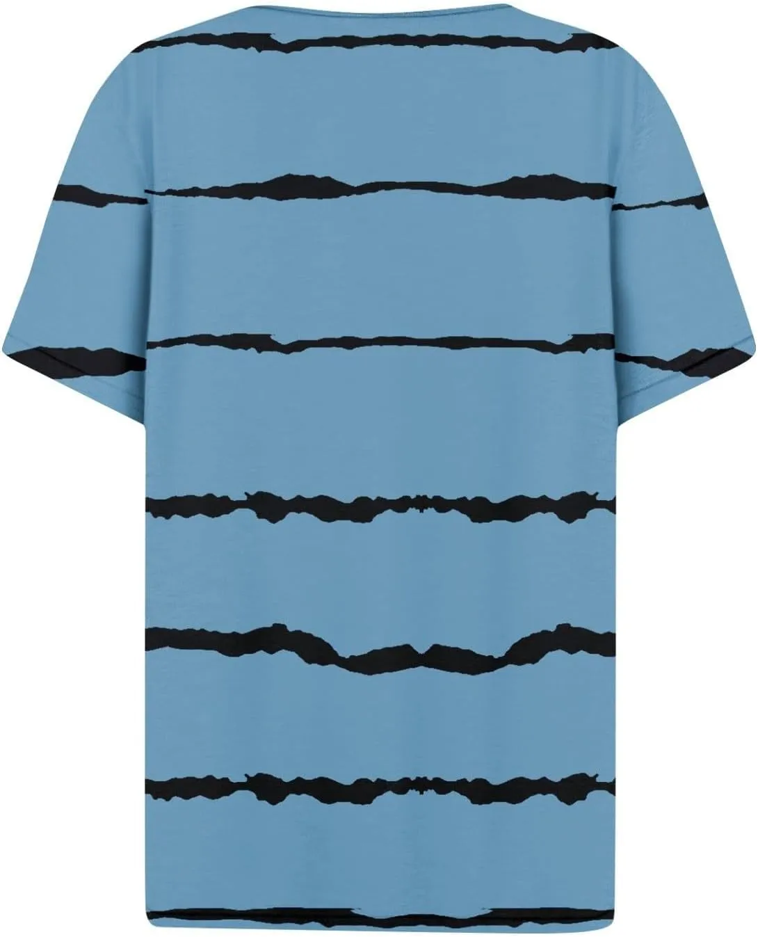 Ceboyel Women Trendy 2024 Summer Tops Striped Sparkly Print Tshirts Shirt Short Sleeve Blouses Tunic Dressy Causal Clothes