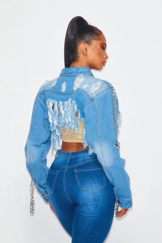 CHAIN JEAN JACKET