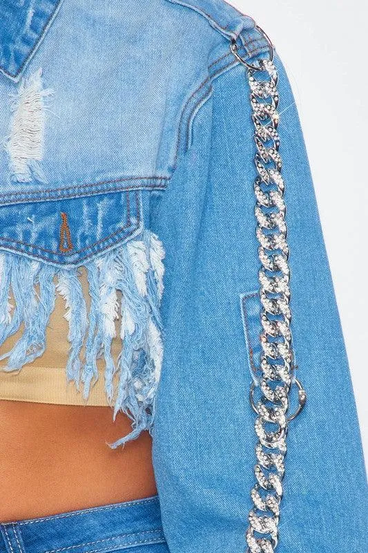 CHAIN JEAN JACKET