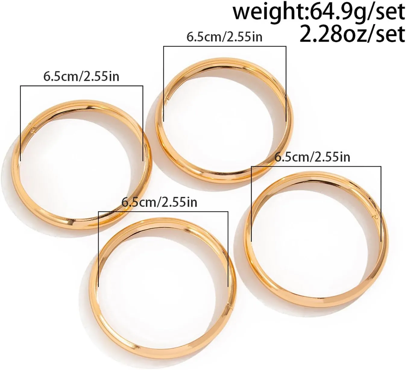 Chunky Gold Bangle Bracelets for Women Minimalist Wide Wrist Cuff Bracelets Stack Statement Bangle Bracelets Set Jewelry Gift for Women