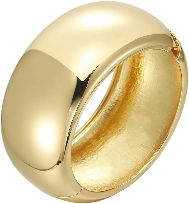 Chunky Gold Bangle Bracelets for Women Trendy Wide Chunky Cuff Bracelets Wrist Cuff Bracelet Christmas Holiday Gift