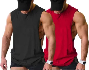 COOFANDY Men Workout Tank Top Gym Bodybuilding Sleeveless Muscle T Shirts Cut Off Shirts
