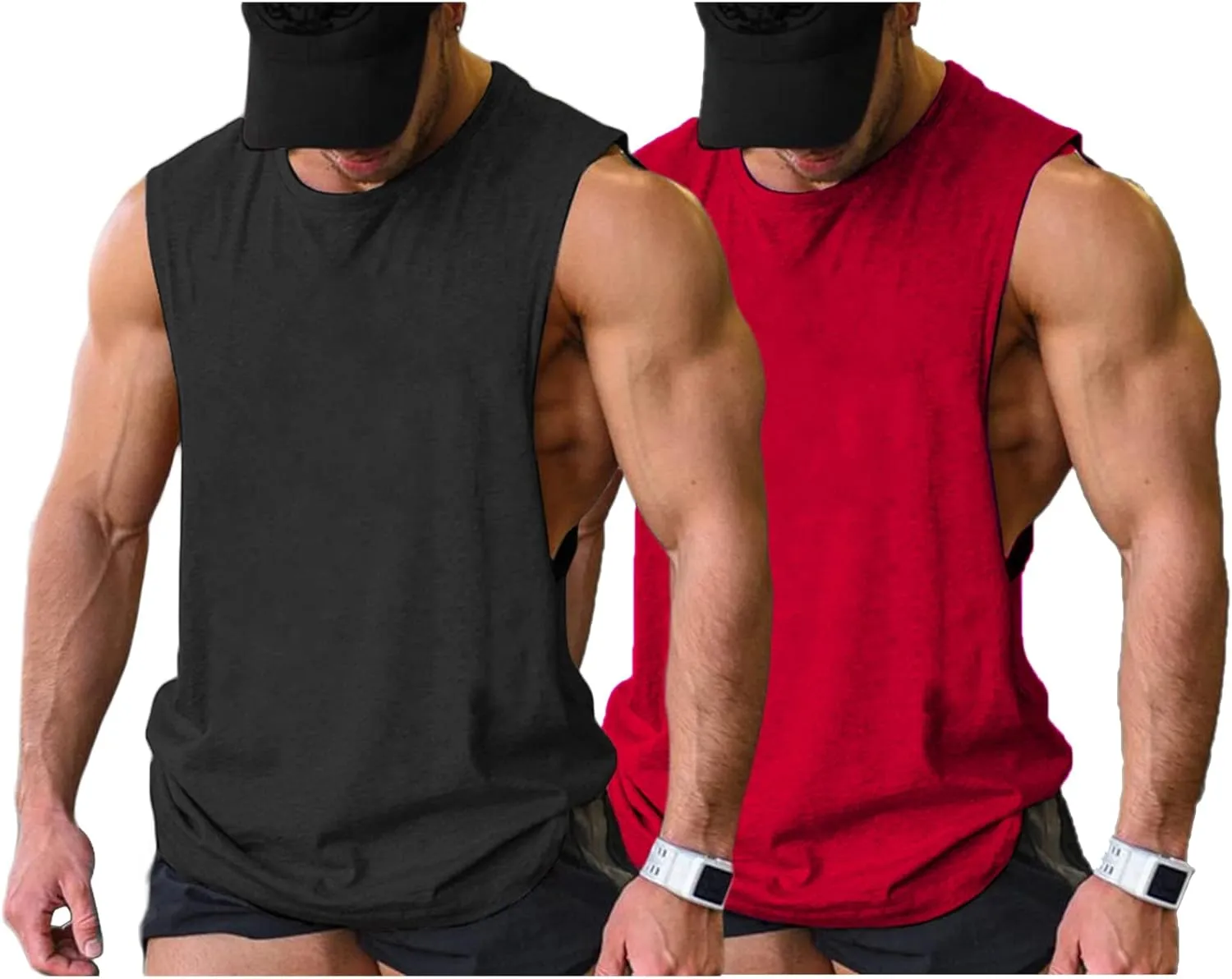 COOFANDY Men Workout Tank Top Gym Bodybuilding Sleeveless Muscle T Shirts Cut Off Shirts