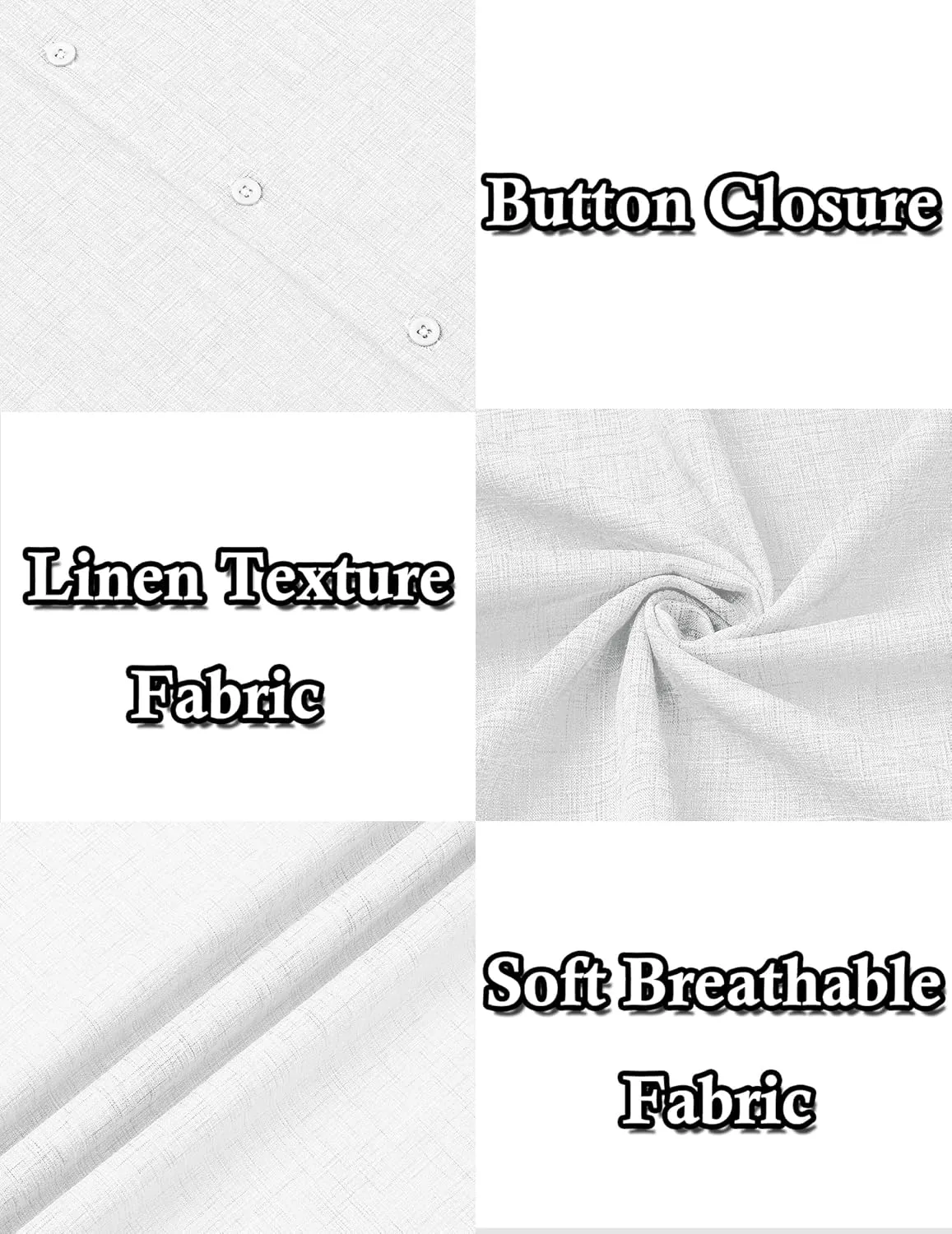 COOFANDY Men's Beach Summer Shirts Linen Texture Shirts Short Sleeve Casual Button Down Shirt