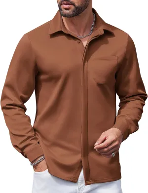 COOFANDY Men's Long Sleeve Wrinkle Free Shirts Casual Button Down Shirts Untucked Dress Shirt