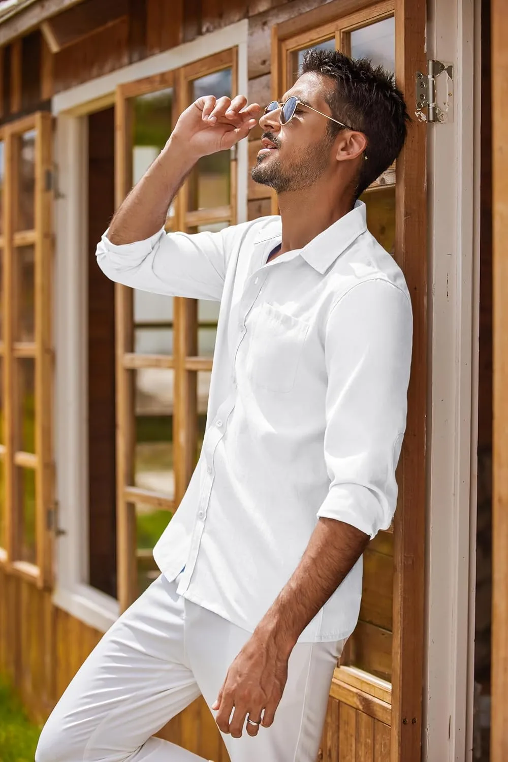 COOFANDY Men's Oxford Shirt Long Sleeve Casual Button Down Shirts Regular Fit Dress Shirts