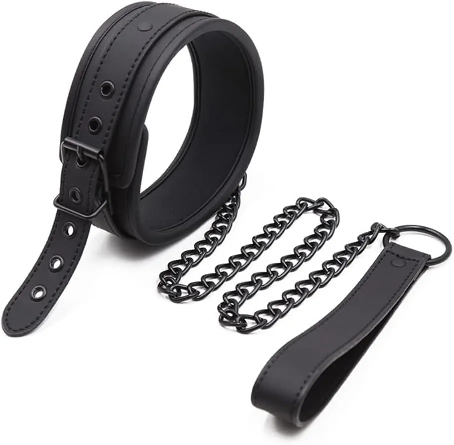 Cosplay Collars Neck Leather Necklace for Stage Performances with Adjustable Punk Chokers