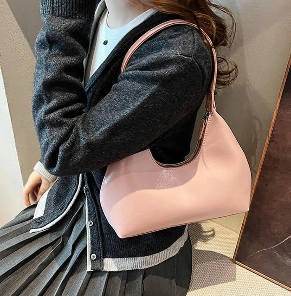 Crescent Bag Hand Bags for Women 2025 Cute Hobo Bag Dumpling Bag PU Leather Shoulder Bag Underarm Purses for Women Trendy