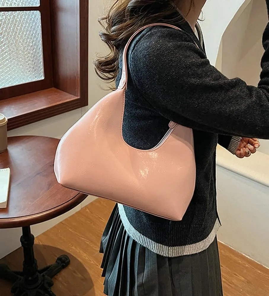 Crescent Bag Hand Bags for Women 2025 Cute Hobo Bag Dumpling Bag PU Leather Shoulder Bag Underarm Purses for Women Trendy