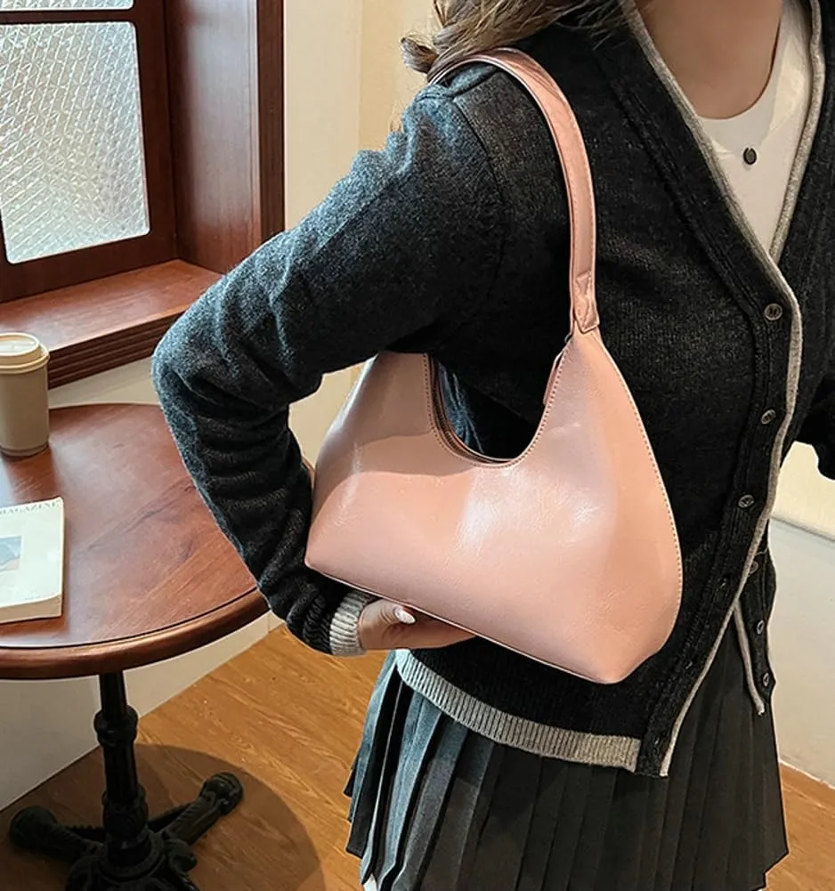 Crescent Bag Hand Bags for Women 2025 Cute Hobo Bag Dumpling Bag PU Leather Shoulder Bag Underarm Purses for Women Trendy