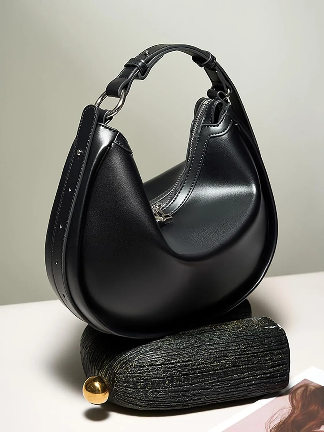 Crossbody Bag Leather Crescent Bag Tote Bag Crossbody Purse for Women Handbag Shoulder Bag