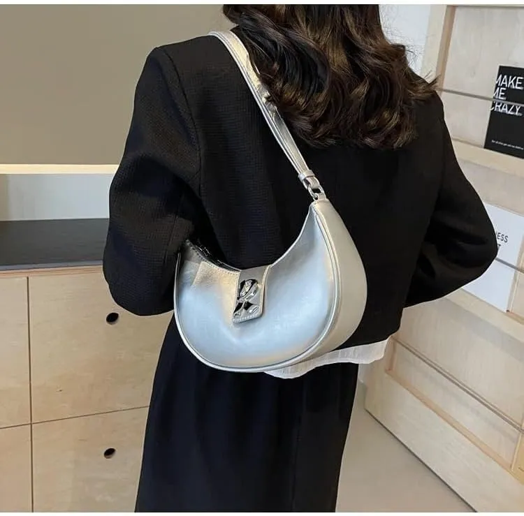 Cute Hobo Tote Handbag Mini Clutch Purse 2025 Crescent Bag Y2K Purse Shoulder Bags for Women