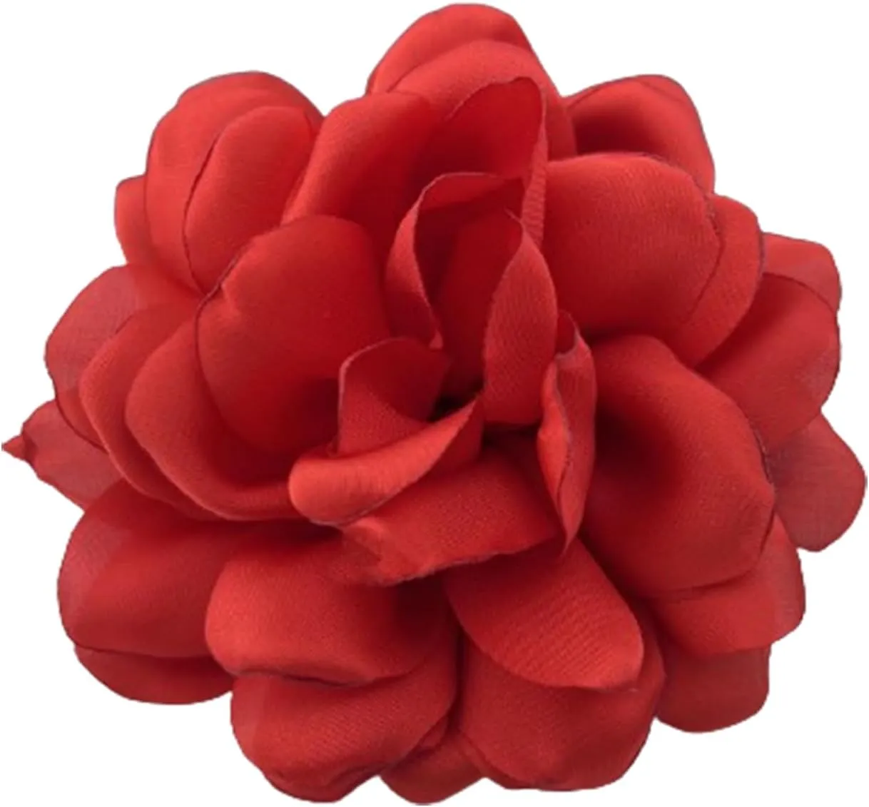 Dainty Satin Fabric Rose Flower Extra Large Big Brooches Lapel Pins Delicate Elegant Handmade Big Fabric Rose Flower Brooches Pin Classic for Wedding Party Dance Brooch Dress Suit Ceremony Clothes Accessories
