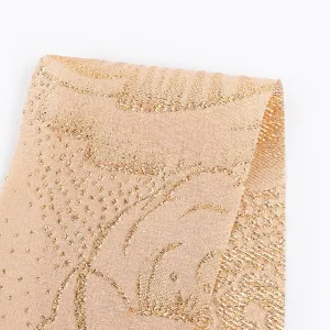 Deco Poppy Rose Silk Jacquard - Gold