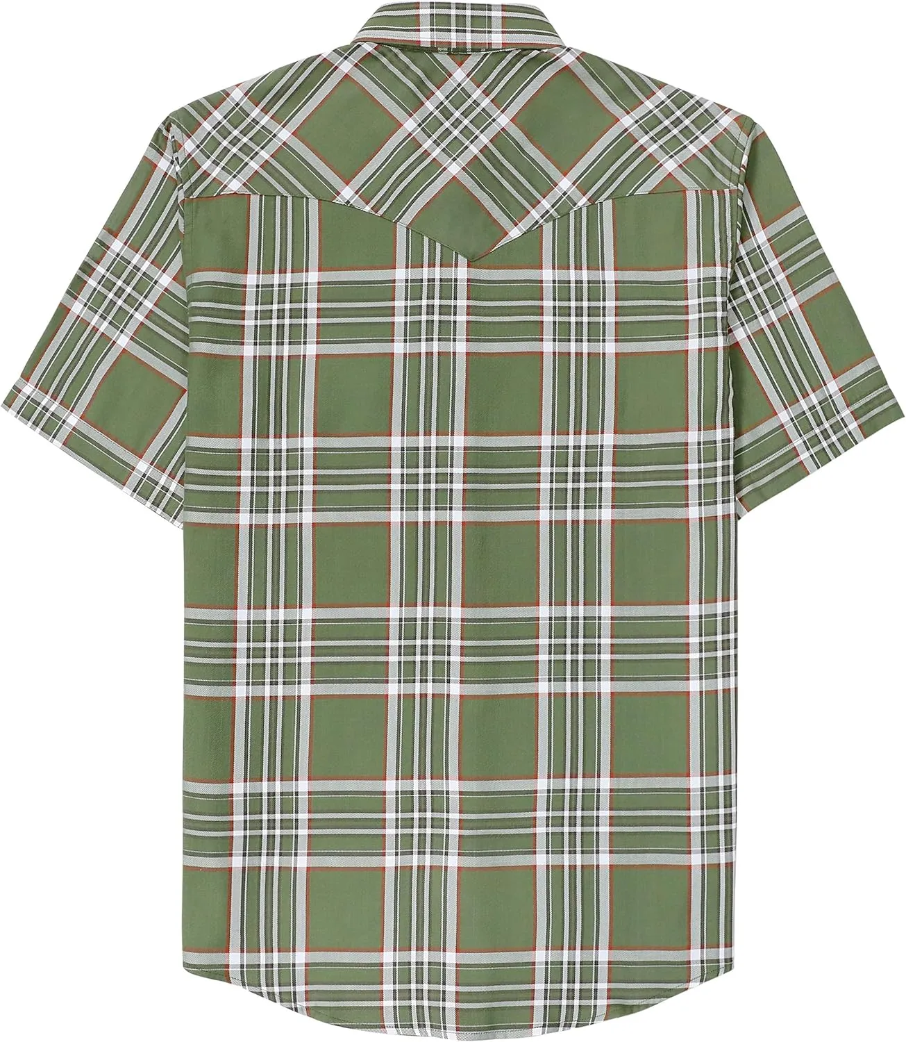 Dubinik?50% Viscose derived from Bamboo,50% Polyester Mens Short Sleeve Western Cowboy Pearl Snap Casual Plaid Shirts for Men