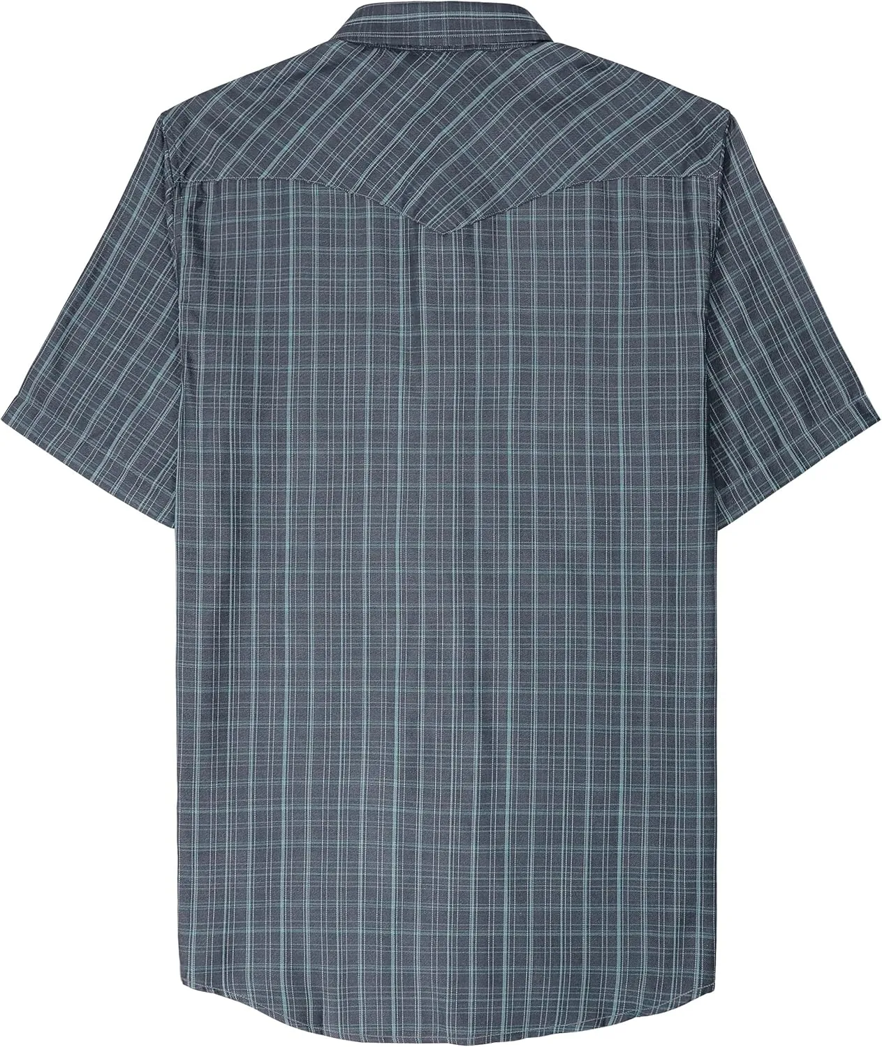 Dubinik?50% Viscose derived from Bamboo,50% Polyester Mens Short Sleeve Western Cowboy Pearl Snap Casual Plaid Shirts for Men