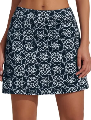 Ekouaer Women Tennis Skirt High Waisted Active Performance Golf Skort Lightweight Skirt with Shorts Pockets Running Workout